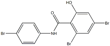 4,4',6-Tribromo-2-hydroxybenzanilide 구조식 이미지
