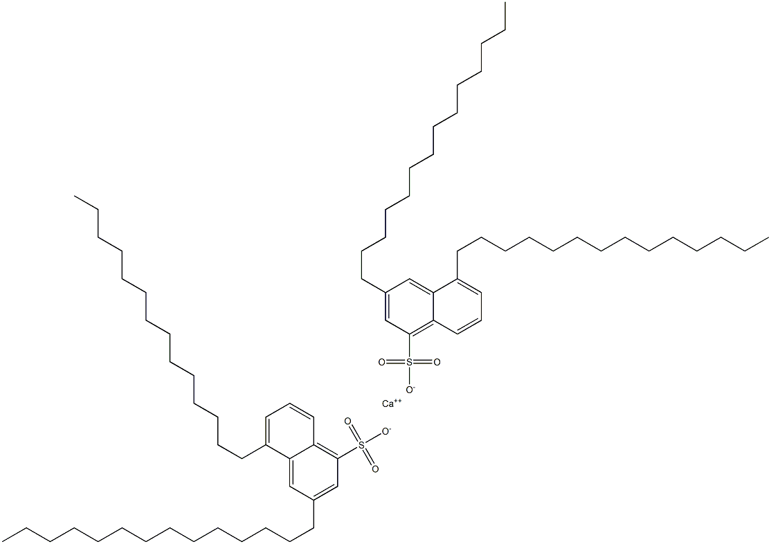 Bis(3,5-ditetradecyl-1-naphthalenesulfonic acid)calcium salt 구조식 이미지