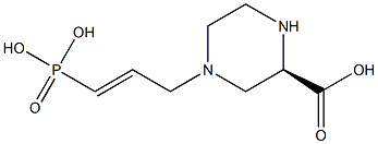 [2R,(-)]-4-(3-Phosphono-2-propenyl)-2-piperazinecarboxylic acid 구조식 이미지
