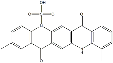 5,7,12,14-Tetrahydro-2,11-dimethyl-7,14-dioxoquino[2,3-b]acridine-5-sulfonic acid 구조식 이미지