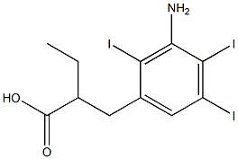 2-Ethyl-3-(3-amino-2,4,5-triiodophenyl)propionic acid Structure