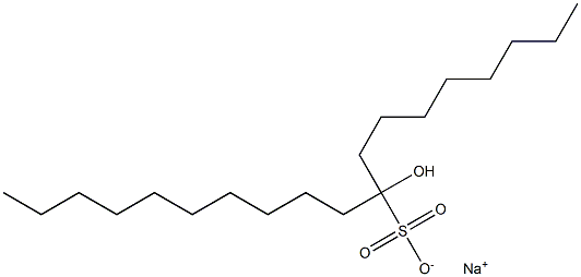 9-Hydroxynonadecane-9-sulfonic acid sodium salt Structure