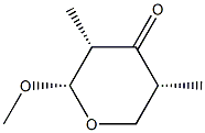 (2S,3S,5R)-2-Methoxy-3,5-dimethyl-2,3,5,6-tetrahydro-4H-pyran-4-one Structure