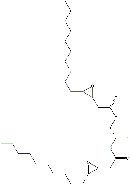 Bis(3,4-epoxymyristic acid)1,2-propanediyl ester Structure