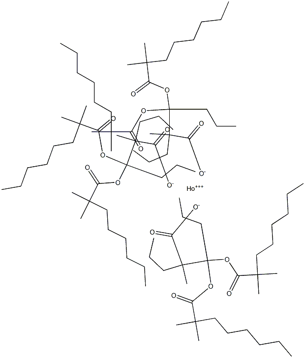 Holmium bis(2,2-dimethyloctanoate)(2-methyl-2-propylhexanoate) 구조식 이미지