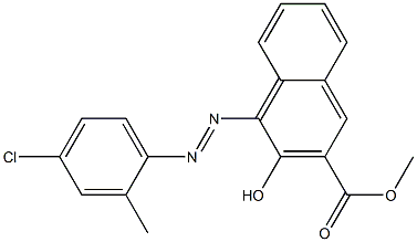 4-(4-Chloro-2-methylphenylazo)-3-hydroxy-2-naphthalenecarboxylic acid methyl ester 구조식 이미지