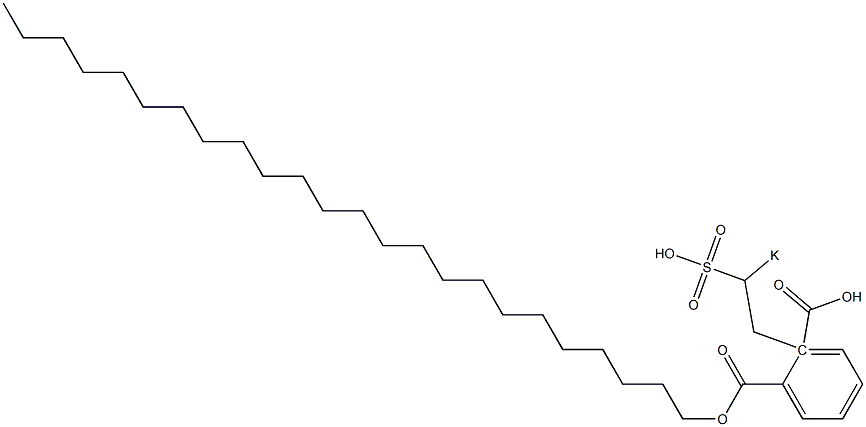 Phthalic acid 1-tetracosyl 2-(2-potassiosulfoethyl) ester Structure