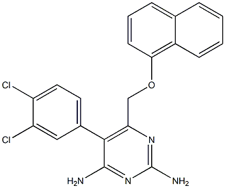 5-(3,4-Dichlorophenyl)-6-(1-naphthalenyloxymethyl)pyrimidine-2,4-diamine 구조식 이미지