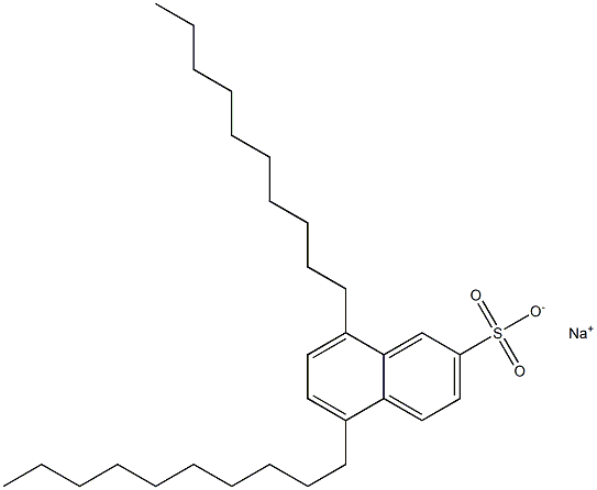 5,8-Didecyl-2-naphthalenesulfonic acid sodium salt Structure