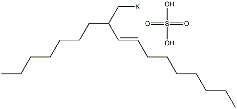 Sulfuric acid 2-heptyl-3-undecenyl=potassium ester salt Structure