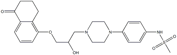 1-[4-[4-(Methylsulfonylamino)phenyl]-1-piperazinyl]-3-[(5,6,7,8-tetrahydro-5-oxonaphthalen)-1-yloxy]-2-propanol Structure