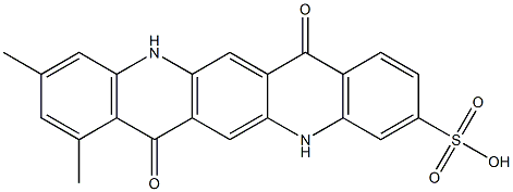 5,7,12,14-Tetrahydro-8,10-dimethyl-7,14-dioxoquino[2,3-b]acridine-3-sulfonic acid 구조식 이미지