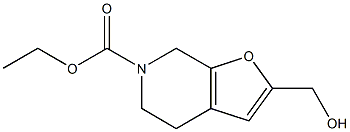 4,5,6,7-Tetrahydro-2-hydroxymethylfuro[2,3-c]pyridine-6-carboxylic acid ethyl ester 구조식 이미지