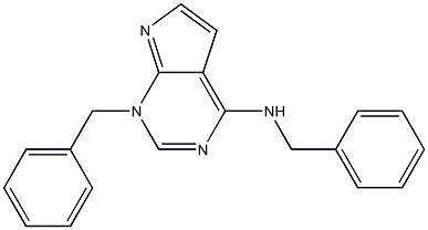 1-Benzyl-4-benzylamino-1H-pyrrolo[2,3-d]pyrimidine Structure