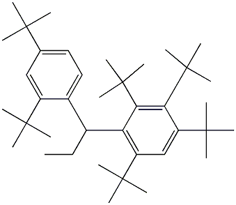 1-(2,3,4,6-Tetra-tert-butylphenyl)-1-(2,4-di-tert-butylphenyl)propane 구조식 이미지