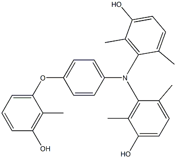 N,N-Bis(5-hydroxy-2,6-dimethylphenyl)-4-(3-hydroxy-2-methylphenoxy)benzenamine 구조식 이미지