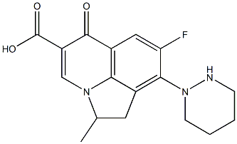 2-Methyl-7-fluoro-8-[(1,2,3,4,5,6-hexahydropyridazin)-1-yl]-1,2-dihydro-5-oxo-5H-2a-azaacenaphthylene-4-carboxylic acid Structure