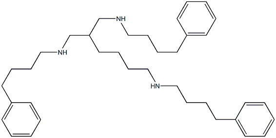 N,N'-Bis(4-phenylbutyl)-2-[[(4-phenylbutyl)amino]methyl]hexane-1,6-diamine Structure