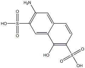 2-Amino-5-hydroxynaphthalene-3,6-disulfonic acid 구조식 이미지