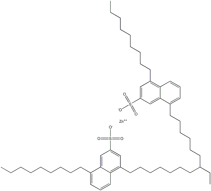 Bis(4,8-dinonyl-2-naphthalenesulfonic acid)zinc salt Structure