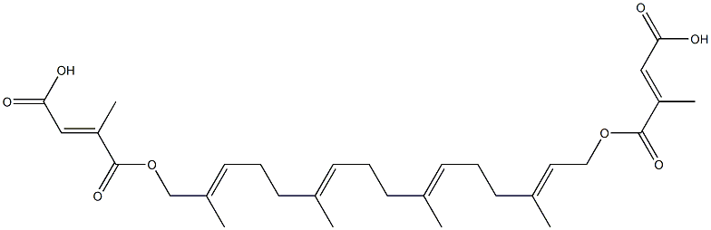 (2E,6E,10E,14E)-3,7,11,15-Tetramethyl-2,6,10,14-hexadecatetrene-1,16-diol bis[(2E)-3-(hydroxycarbonyl)-2-methylacrylate] Structure