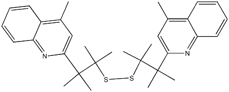 Bis[2-(4-methylquinolin-2-yl)-1,1,2-trimethylpropyl] persulfide 구조식 이미지