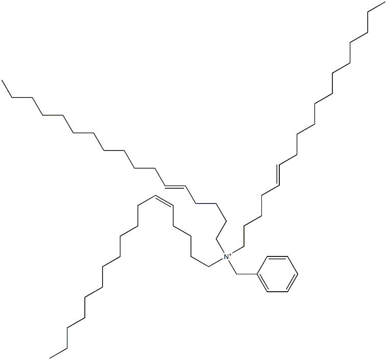 Tri(5-heptadecenyl)benzylaminium Structure