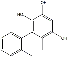 6-(2-Methylphenyl)-5-methylbenzene-1,2,4-triol 구조식 이미지