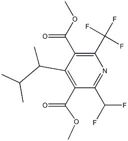 4-(1,2-Dimethylpropyl)-2-(difluoromethyl)-6-(trifluoromethyl)pyridine-3,5-dicarboxylic acid dimethyl ester Structure