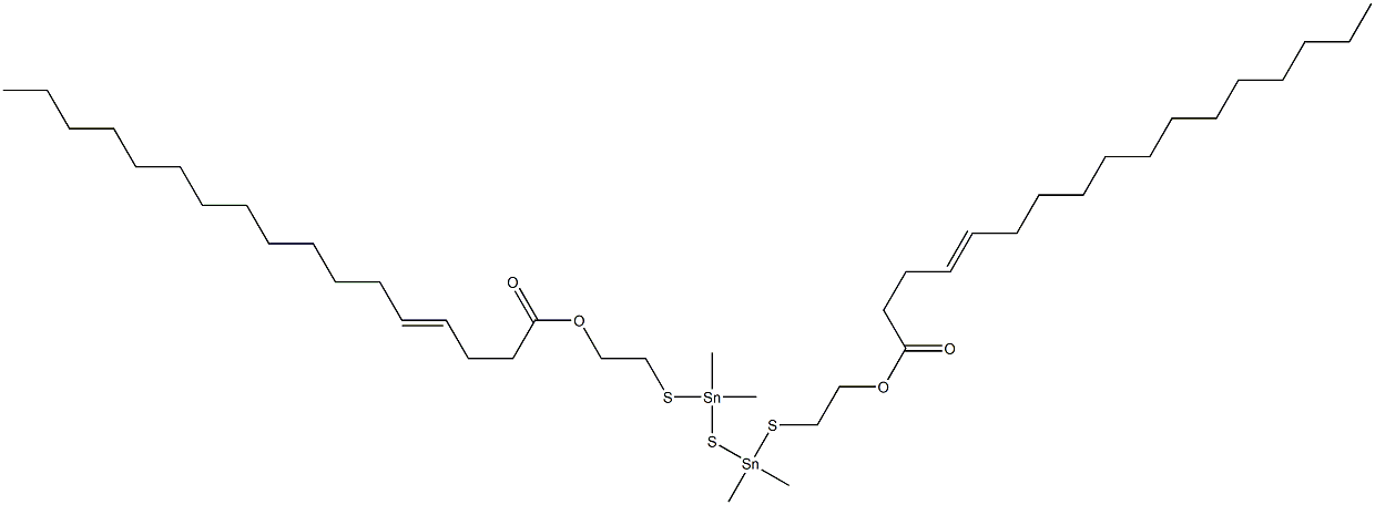 Bis[dimethyl[[2-(3-hexadecenylcarbonyloxy)ethyl]thio]stannyl] sulfide Structure