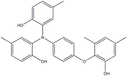 N,N-Bis(2-hydroxy-5-methylphenyl)-4-(6-hydroxy-2,4-dimethylphenoxy)benzenamine Structure