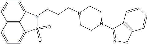 2-[3-[4-(1,2-Benzisoxazol-3-yl)-1-piperazinyl]propyl]-2H-naphth[1,8-cd]isothiazole 1,1-dioxide 구조식 이미지