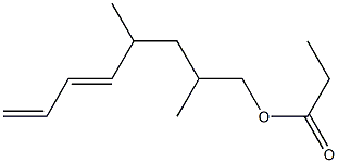 Propionic acid 2,4-dimethyl-5,7-octadienyl ester 구조식 이미지