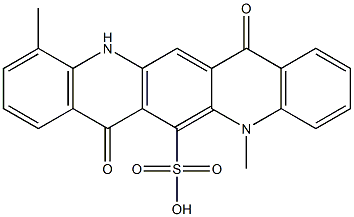 5,7,12,14-Tetrahydro-5,11-dimethyl-7,14-dioxoquino[2,3-b]acridine-6-sulfonic acid 구조식 이미지