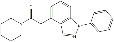 1-Phenyl-4-[[(piperidin-1-yl)carbonyl]methyl]-1H-indazole 구조식 이미지