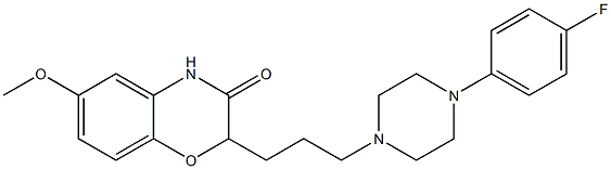 2-[3-[4-(4-Fluorophenyl)piperazin-1-yl]propyl]-6-methoxy-2H-1,4-benzoxazin-3(4H)-one 구조식 이미지