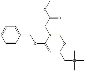 [N-Benzyloxycarbonyl-N-[2-(trimethylsilyl)ethoxymethyl]amino]acetic acid methyl ester Structure