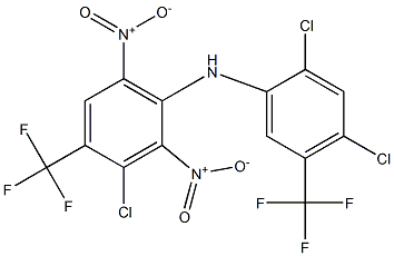 3-Chloro-4-trifluoromethyl-2,6-dinitro-N-[2,4-dichloro-5-trifluoromethylphenyl]benzenamine Structure
