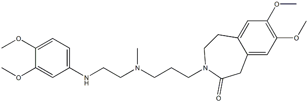 4,5-Dihydro-7,8-dimethoxy-3-[3-[N-methyl-2-(3,4-dimethoxyphenylamino)ethylamino]propyl]-1H-3-benzazepin-2(3H)-one Structure