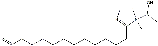 1-Ethyl-1-(1-hydroxyethyl)-2-(12-tridecenyl)-2-imidazoline-1-ium Structure