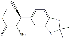 (2S,3R)-2-Amino-3-(2,2-dimethyl-1,3-benzodioxol-6-yl)-4-pentynoic acid methyl ester Structure