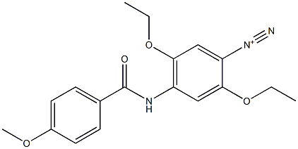 2,5-Diethoxy-4-[(4-methoxybenzoyl)amino]benzenediazonium 구조식 이미지