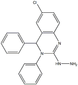 [(6-Chloro-3,4-dihydro-3,4-diphenylquinazolin)-2-yl]hydrazine Structure