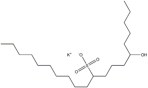 6-Hydroxyicosane-10-sulfonic acid potassium salt Structure