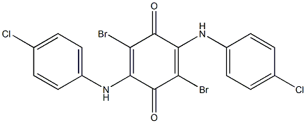 2,5-Bis[(4-chlorophenyl)amino]-3,6-dibromo-2,5-cyclohexadiene-1,4-dione Structure