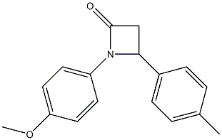 1-(4-Methoxyphenyl)-4-(4-methylphenyl)azetidin-2-one 구조식 이미지