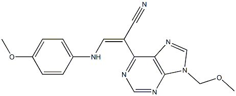 9-(Methoxymethyl)-6-[(E)-2-(4-methoxyphenylamino)-1-cyanoethenyl]-9H-purine Structure