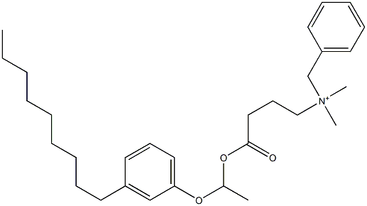 N,N-Dimethyl-N-benzyl-N-[3-[[1-(3-nonylphenyloxy)ethyl]oxycarbonyl]propyl]aminium Structure