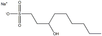 3-Hydroxynonane-1-sulfonic acid sodium salt Structure