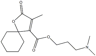 3-Methyl-2-oxo-1-oxaspiro[4.5]dec-3-ene-4-carboxylic acid 3-(dimethylamino)propyl ester 구조식 이미지